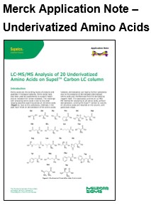 Underivatized amino acids